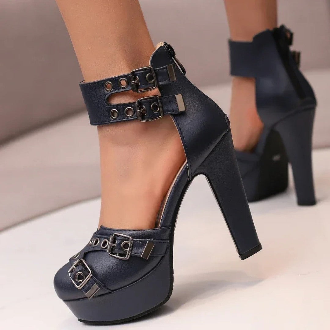 Valeria Studded Platform Heels
